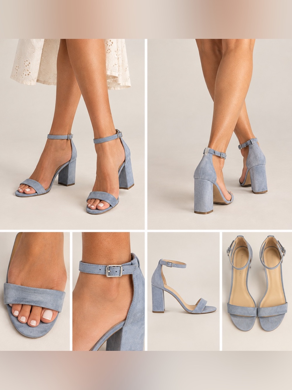 Marc Fisher Periwinkle Blue Suede Heels